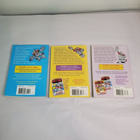 Lot of 3 Ricky Ricotta's Mighty Robot Books (1-3) Dav Pilkey & M. Ontiveros READ - Picture 3 of 13